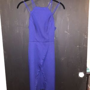 Royal blue strappy bodycon dress